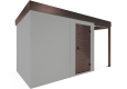 GARDEON® Gartenhaus mit Hörmann-Türen und überdachtem Bereich